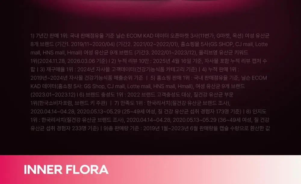 [호빵맨콜라보] 이너플로라 질유산균 60캡슐+호빵맨 스티커 상세페이지 5
